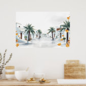 Stellen Sie sich friedliche, himmlische Orte vor. Poster (Küche)