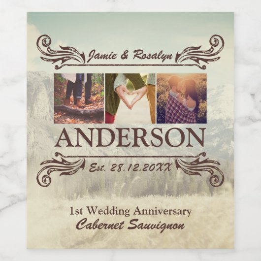 Stellen Sie sich Ihr eigenes Angesagtes Retro-Inst Weinetikett (Einzelnes Label)