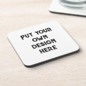 Stellen Sie sich Ihr eigenes Design vor Getränkeuntersetzer (Linke Seite)