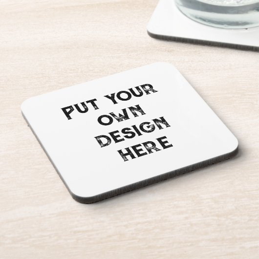 Stellen Sie sich Ihr eigenes Design vor Getränkeuntersetzer (Linke Seite)