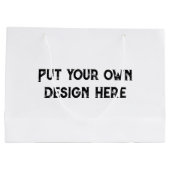 Stellen Sie sich Ihr eigenes Design vor Große Geschenktüte (Rückseite)