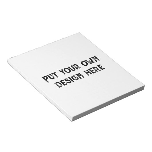 Stellen Sie sich Ihr eigenes Design vor Notizblock (angewinkelt)