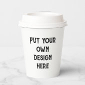 Stellen Sie sich Ihr eigenes Design vor Pappbecher (Rückseite)