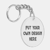 Stellen Sie sich Ihr eigenes Design vor Schlüsselanhänger (Vorderseite links)