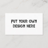 Stellen Sie sich Ihr eigenes Design vor Visitenkarte (Rückseite)