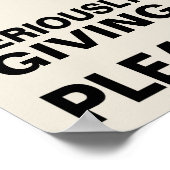 Stellen Sie sich Ihr eigenes Zeichen ohne Aufforde Poster (Ecke)