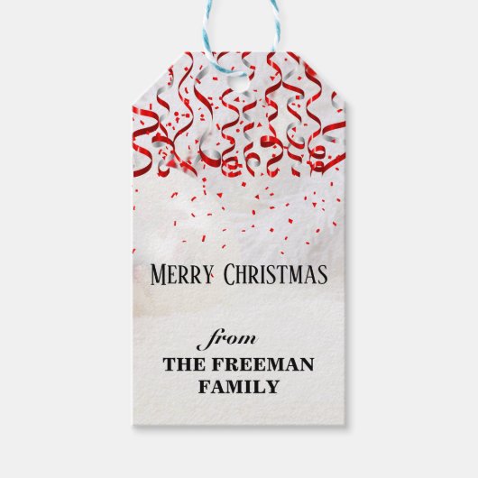 Stellen Sie sich Ihre eigenen frohen Weihnachtsges Geschenkanhänger (Vorderseite)