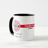Stellen Sie sich Ihren Feuerwehrmann ein Tasse (Vorderseite Links)