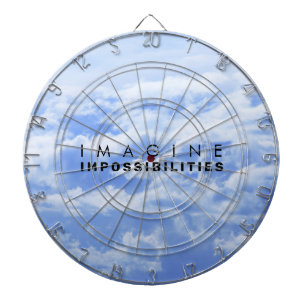 Stellen Sie sich Impossible Blue Cloudscape vor Dartscheibe