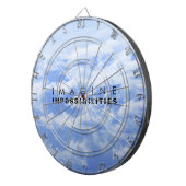 Stellen Sie sich Impossible Blue Cloudscape vor Dartscheibe (Vorderseite rechts)