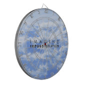 Stellen Sie sich Impossible Blue Cloudscape vor Dartscheibe (Vorderseite Links)