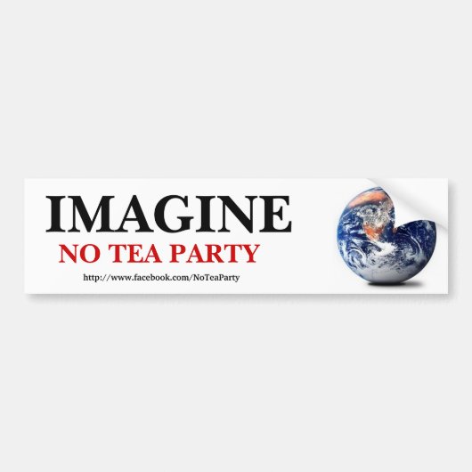 Stellen Sie sich kein Tee-Party vor Autoaufkleber (Vorne)