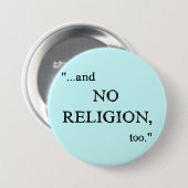 Stellen Sie sich keine Religion vor Button (Vorne & Hinten)