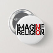Stellen Sie sich keine Religion vor Button (Vorne & Hinten)