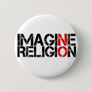 Stellen Sie sich keine Religion vor Button