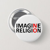 Stellen Sie sich keine Religion vor Button (Vorne & Hinten)