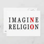 Stellen Sie sich keine Religion vor Postkarte (Vorne/Hinten)