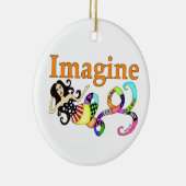 Stellen Sie sich Meerjungfrau vor Keramik Ornament (Rechts)