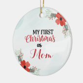 Stellen Sie sich meine ersten Weihnachten als Mama Keramik Ornament (Links)