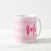 Stellen Sie sich mit dem Namen Miss Preppy Pink St Kaffeetasse (VorderseiteRechts)