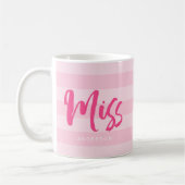Stellen Sie sich mit dem Namen Miss Preppy Pink St Kaffeetasse (Links)