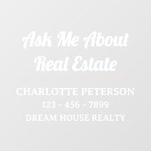 Stellen Sie sich mit einem Beruflichen Autodekor v Fensteraufkleber (Blatt)