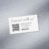 Stellen Sie sich mit unserem Logo QR Code Minimali Magnetische Visitenkarte (Beispiel)