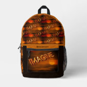 Stellen Sie sich Moon Sky Inspirational Personalis Bedruckter Rucksack (Vorderseite)