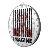 Stellen Sie sich Trump Behind Bars vor Dartscheibe (Vorderseite rechts)