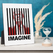 Stellen Sie sich Trump Behind Bars vor Fotoplatte (Seite)