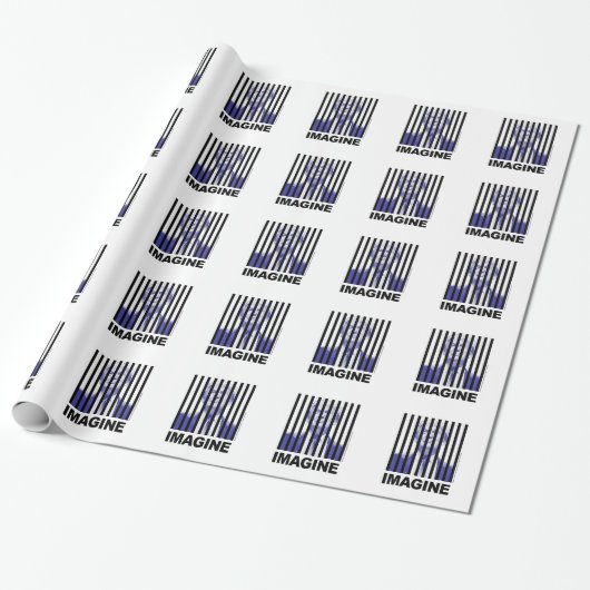 Stellen Sie sich Trump Behind Bars vor Geschenkpapier (Ungerollt)
