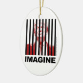 Stellen Sie sich Trump Behind Bars vor Keramik Ornament (Links)