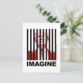 Stellen Sie sich Trump Behind Bars vor Postkarte (Stehend Vorderseite)