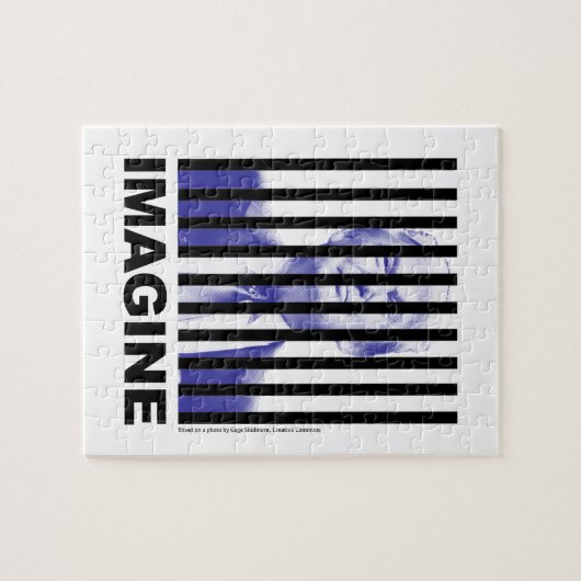 Stellen Sie sich Trump Behind Bars vor Puzzle (Horizontal)