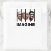 Stellen Sie sich Trump, McConnell und Ryan Behind  Rechteckiger Aufkleber (Tasche)