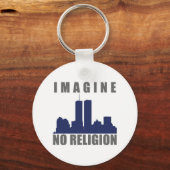 Stellen Sie sich Twin Towers Sillouette vor Schlüsselanhänger (Vorderseite)