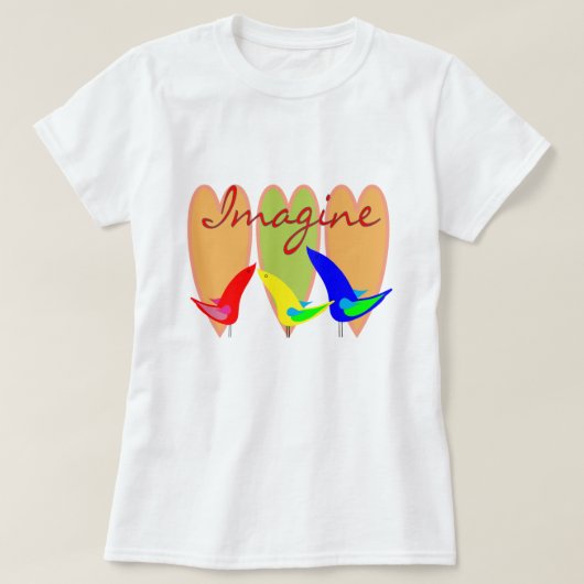 Stellen Sie sich Vogel-T - Shirt vor (Design vorne)