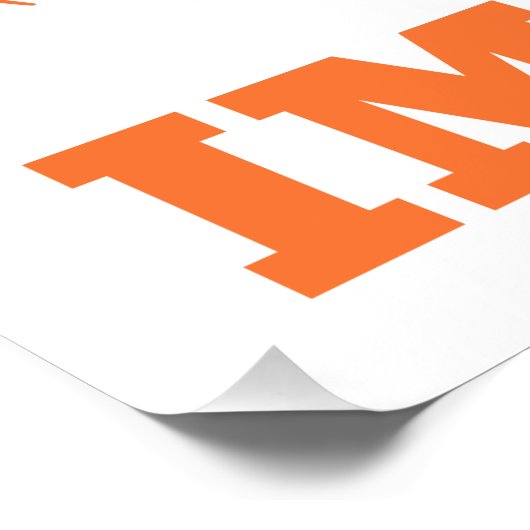 Stellen Sie sich vor - ASL Design Poster (Ecke)