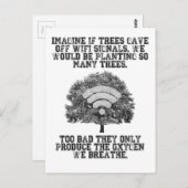 Stellen Sie sich vor, Bäume würden WiFi-Signale ab Postkarte (Vorne/Hinten)