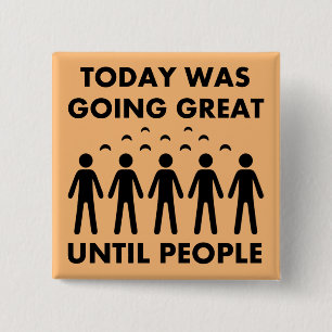 Stellen Sie sich vor, bis die Leute das Abzeichen  Button