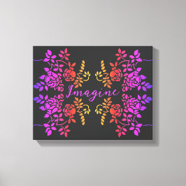 Stellen Sie sich vor, Blume der Rose Abstrakt Insp Leinwanddruck