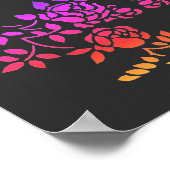 Stellen Sie sich vor, Blume der Rose Abstrakt Insp Poster (Ecke)