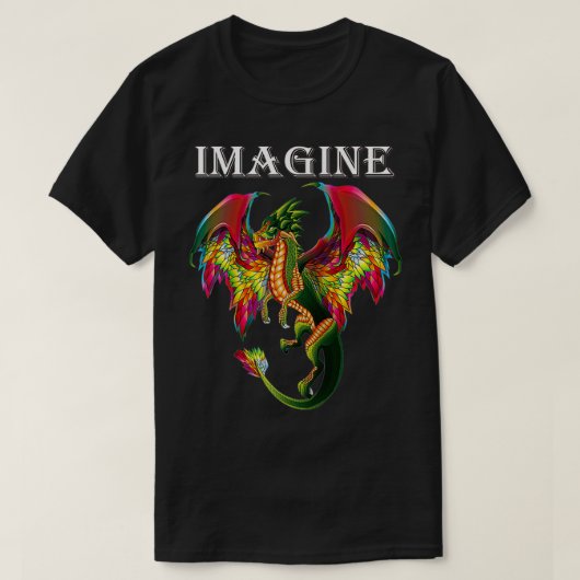 Stellen Sie sich vor, ein Drachen-Atmen Feuer magi T-Shirt (Design vorne)