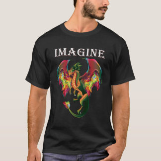 Stellen Sie sich vor, ein Drachen-Atmen Feuer magi T-Shirt