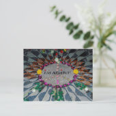 Stellen Sie sich vor: Erdbeerfelder Postkarte (Stehend Vorderseite)