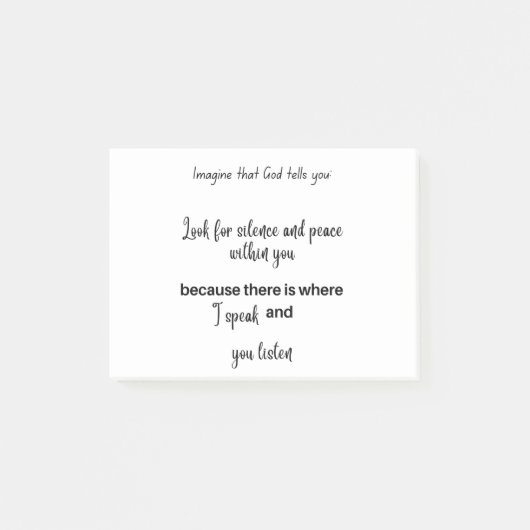 .Stellen Sie sich vor, Gott sagt: Suche nach Still Post-it Klebezettel (Vorderseite)