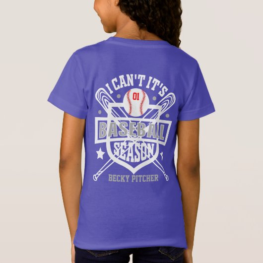 Stellen Sie sich vor, ich kann die Baseballsaisonp T-Shirt (Rückseite)