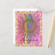 Stellen Sie sich vor Peace Gefärbte Krawatte Blume