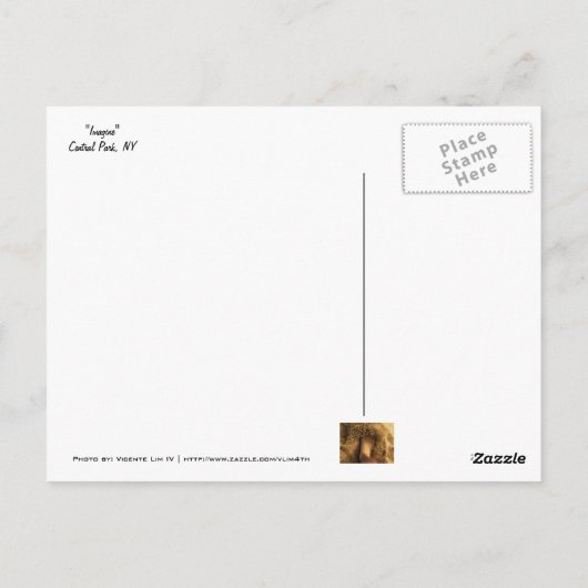 Stellen Sie sich vor Postkarte (Rückseite)