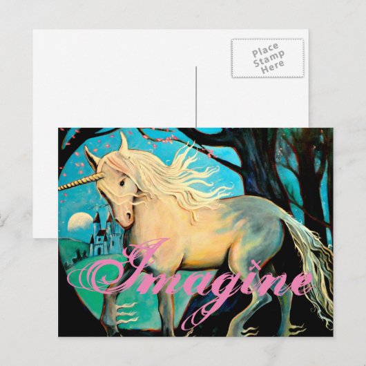 Stellen Sie sich vor. Postkarte (Vorne/Hinten)